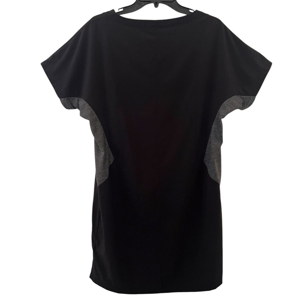 SMARTWOOL Black/Gray Genuis Shirt Dress Short Sleeve Merino Wool Blend Women's S - Picture 3 of 8